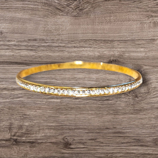 Crystal Bangle (24K gold-plate)