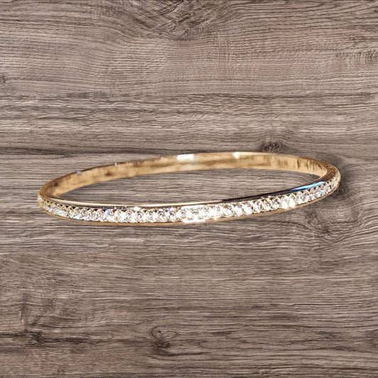 Crystal Bangle (Sterling Silver)